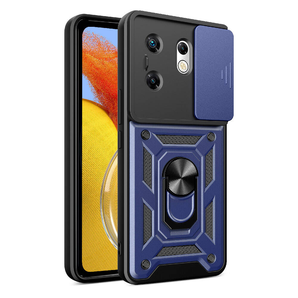 İnfinix Zero 30 4G Kılıf Magnetik Standlı Kamera Korumalı Zore Sürgülü Vega Kapak