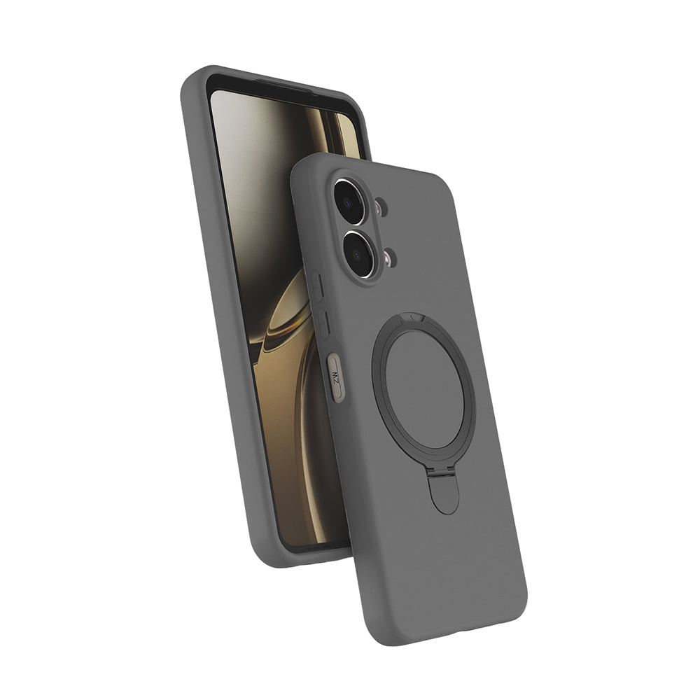 Oppo A6 Pro Kılıf M-safe Şarj Özellikli Standlı Zore Samara Kapak