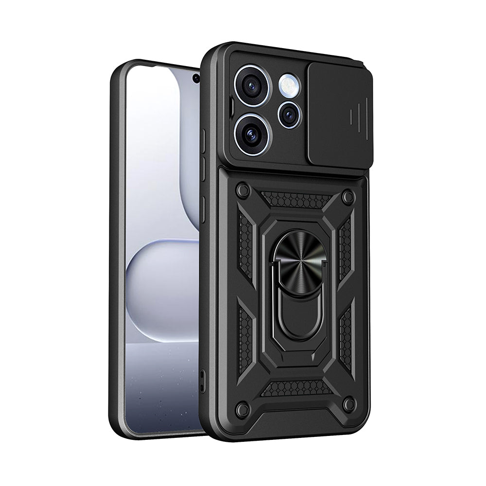 Oppo Reno 15 Pro Kılıf Magnetik Standlı Kamera Korumalı Zore Sürgülü Vega Kapak