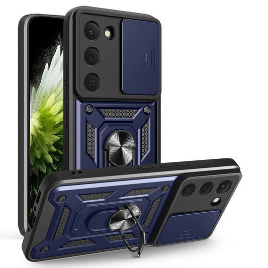 Tecno Spark 40 Pro Kılıf Magnetik Standlı Kamera Korumalı Zore Sürgülü Vega Kapak
