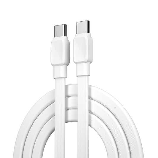 Wiwu Bravo Wİ-C004 Yassı Tasarım 60W Hızlı Şarj Özellikli Type-C To Type-C PD Kablo 1M