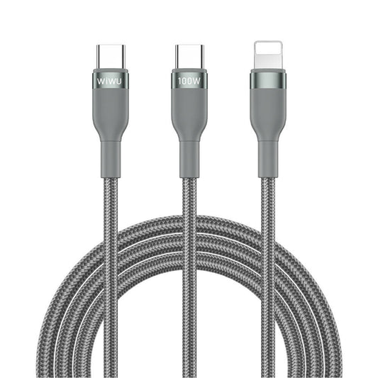 Wiwu Wi-C029 Concise Serisi 2in1 Type-C to Lightning PD Data ve Şarj Kablosu 100W 1.2M