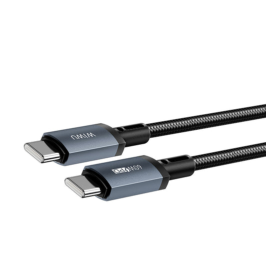 Wiwu Wi-C061 Titanlink Serisi Type-C to Type-C Hızlı Şarj Özellikli PD Data ve Şarj Kablosu 60W 2.5M
