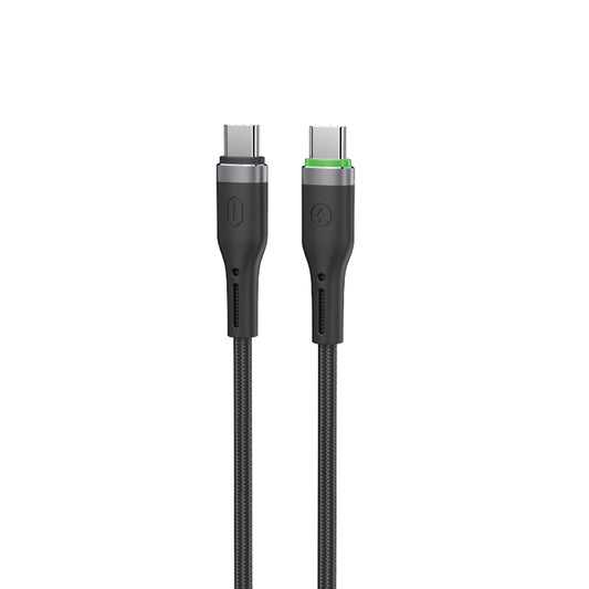 Wiwu Wi-C069 Orginlink Serisi LED Göstergeli Type-C to Type-C Hızlı Şarj Özellikli PD Data ve Şarj Kablosu 60W 1M