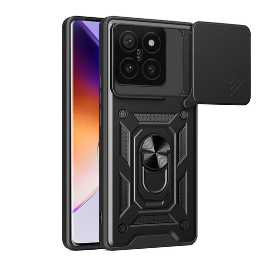 Xiaomi 14T Kılıf Magnetik Standlı Kamera Korumalı Zore Sürgülü Vega Kapak