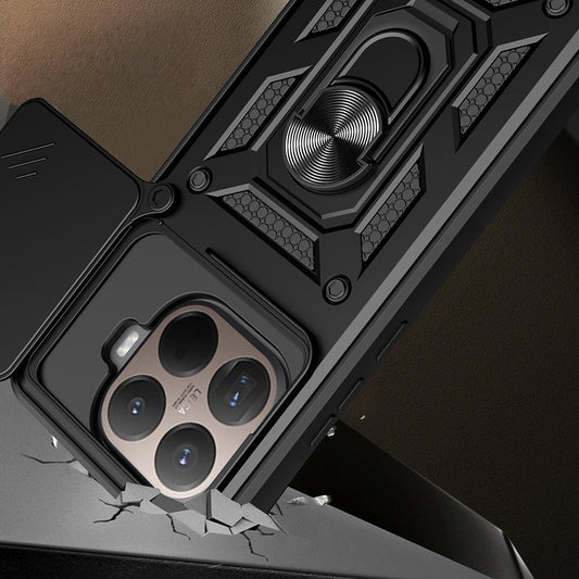 Xiaomi 15T Pro Kılıf Magnetik Standlı Kamera Korumalı Zore Sürgülü Vega Kapak
