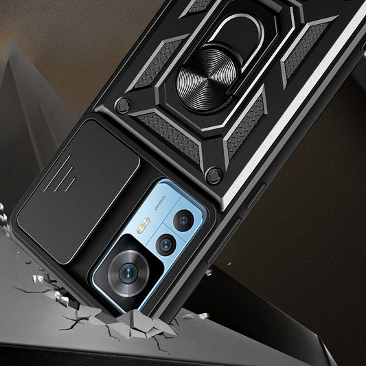 Xiaomi Mi 12T Pro Kılıf Magnetik Standlı Kamera Korumalı Zore Sürgülü Vega Kapak
