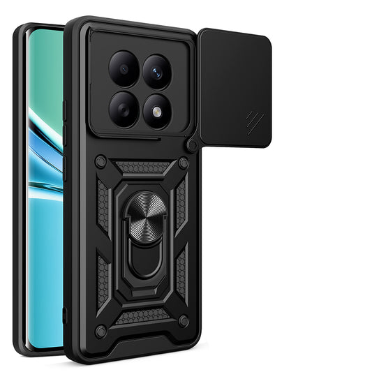 Xiaomi Redmi Note 15 4G Kılıf Magnetik Standlı Kamera Korumalı Zore Sürgülü Vega Kapak
