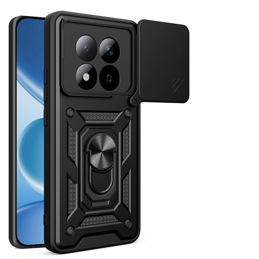 Xiaomi Redmi Note 15 Pro Kılıf Magnetik Standlı Kamera Korumalı Zore Sürgülü Vega Kapak