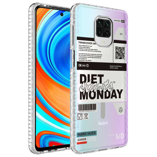 Xiaomi Redmi Note 9 Pro Kılıf Airbag Kenarlı Renkli Desenli Silikon Zore Elegans Kapak
