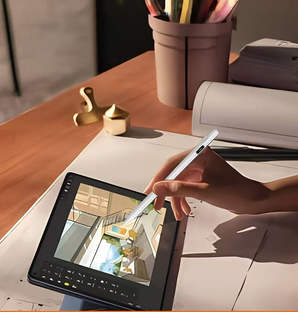 Zore Pencil 18 Stylus Universal Dijital Led Göstergeli Dokunmatik Tablet Kalemi