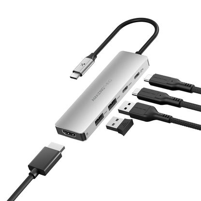 Amazingthing Thunder Pro Type-c to HDTV 5 in 1 4K 60Hz Dönüştürücü Adaptör