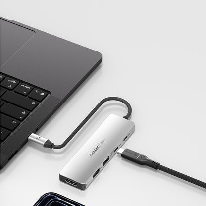 Amazingthing Thunder Pro Type-c to HDTV 5 in 1 4K 60Hz Dönüştürücü Adaptör