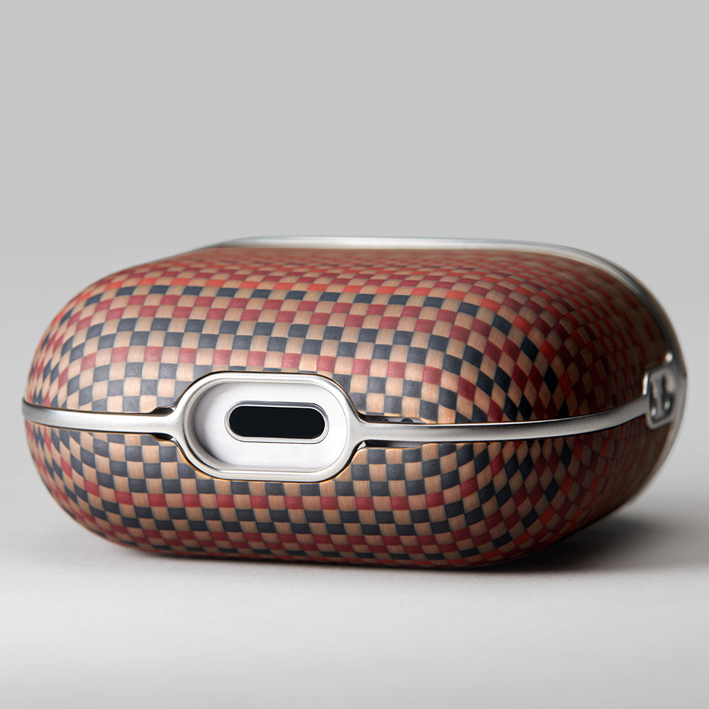 Apple Airpods 4 Kılıf Aramid Fiber Pitaka Tactile Woven Sunset-Moonrise Serisi Kapak