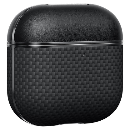 Apple Airpods Pro 2 Kılıf 1500D Aramid Fiber Pitaka Ultra-Slim Classic Serisi Black-Grey Twill Kapak