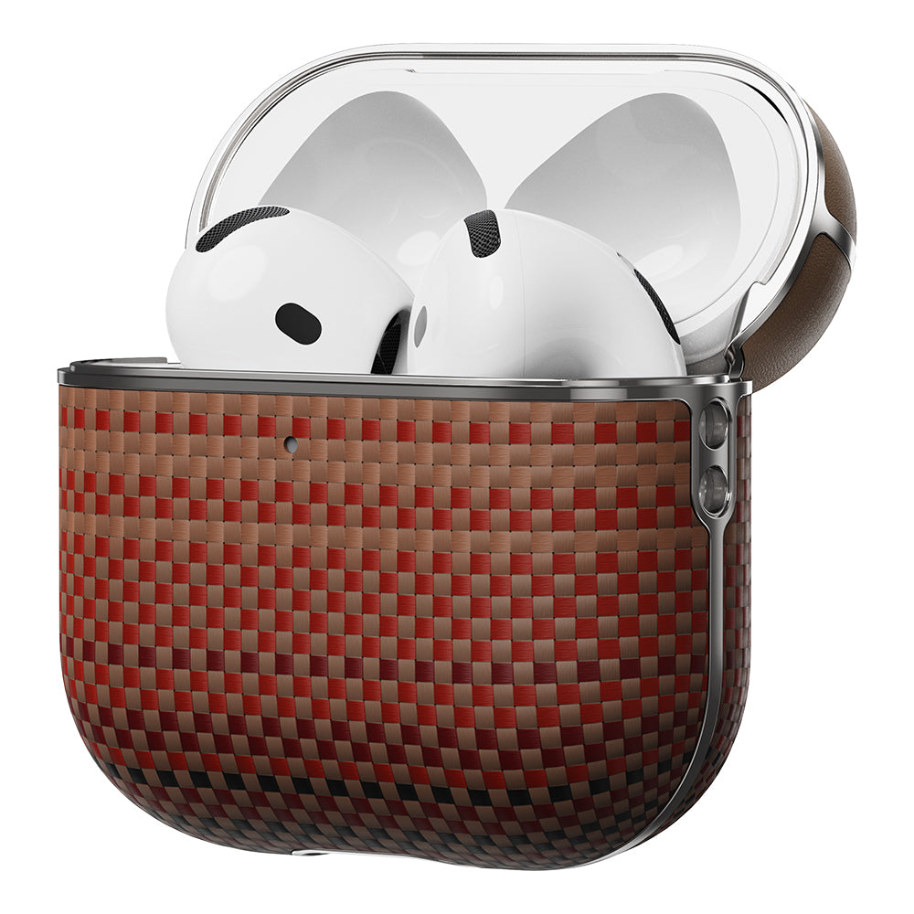 Apple Airpods Pro 2 Kılıf Aramid Fiber Pitaka Tactile Woven Sunset-Moonrise Serisi Kapak