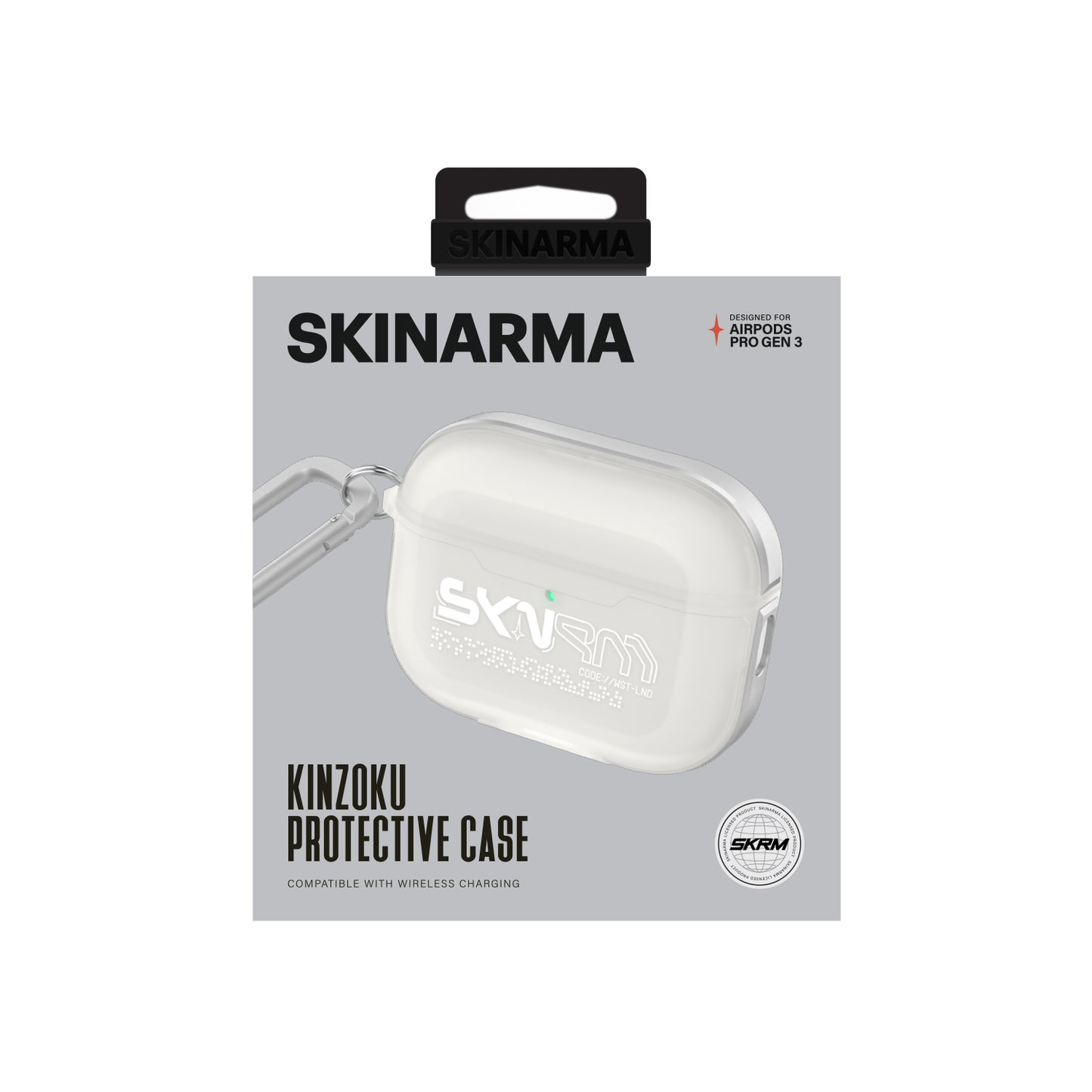 Apple Airpods Pro 3 Kılıf Skinarma Transparan Mat Tasarım Kinzoku Kılıf