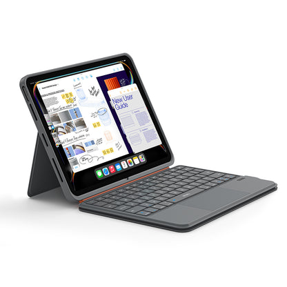 Apple iPad 10.9 2022 (10.Nesil) Wiwu MK-005 Combo 3in1 Kalem Bölmeli Klavyeli Standlı Kılıf