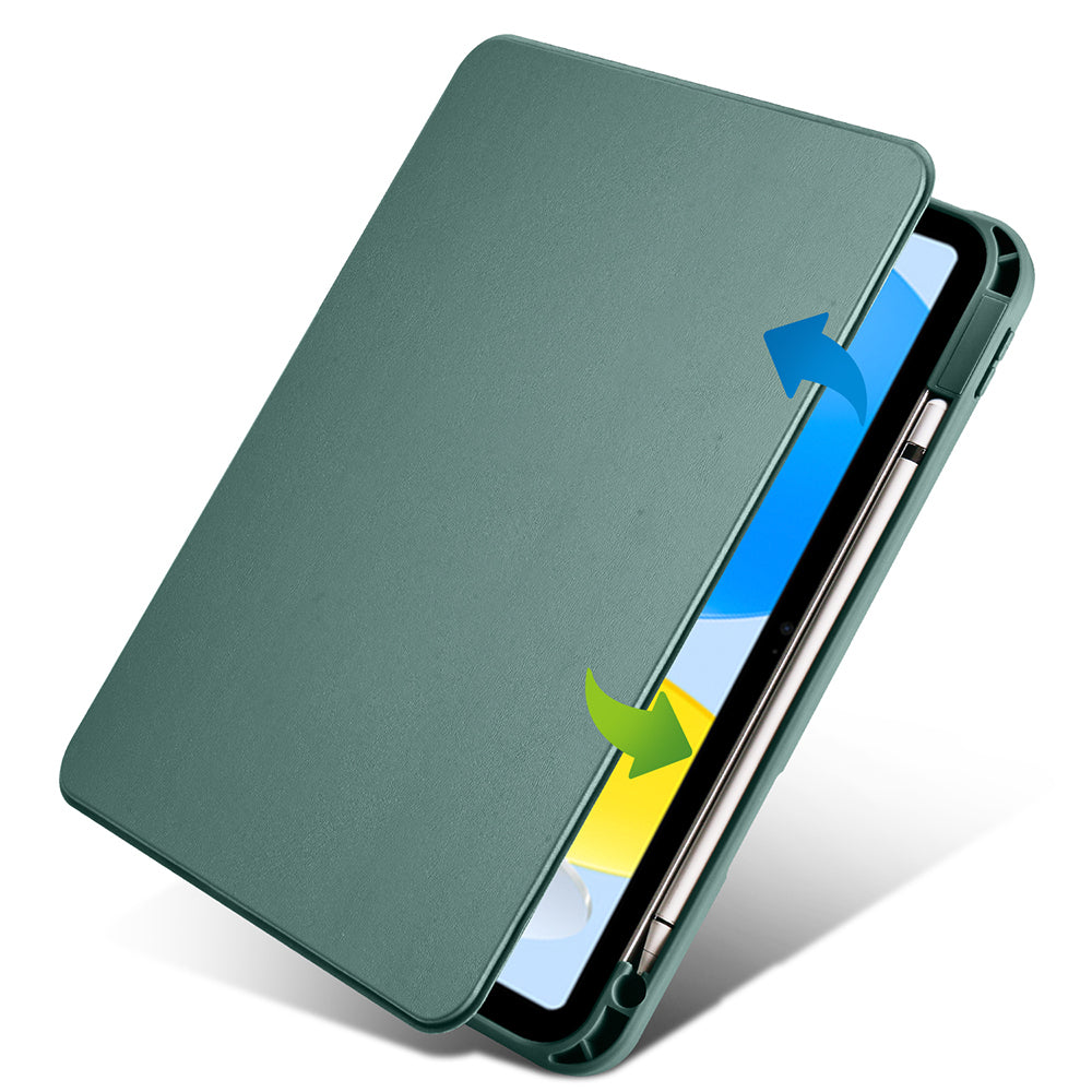 Apple iPad 11.Nesil 2025 Kılıf Zore Termik Kalem Bölmeli Dönebilen Standlı Kılıf