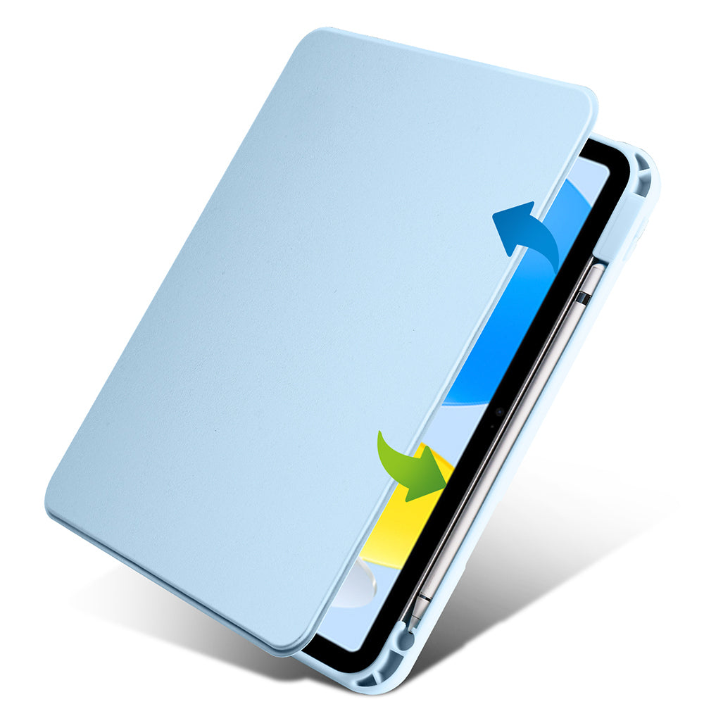 Apple iPad 11.Nesil 2025 Kılıf Zore Termik Kalem Bölmeli Dönebilen Standlı Kılıf