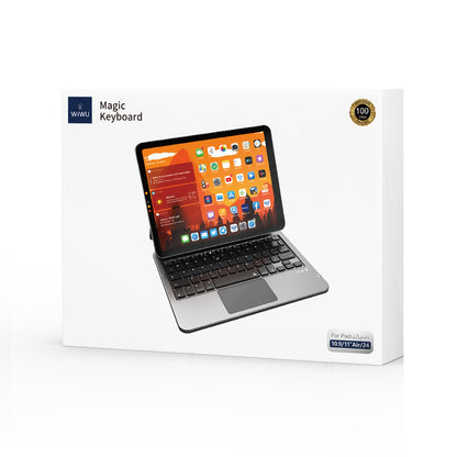 Apple iPad 11.Nesil 2025 Wiwu MK-003 Gizli Kalem Bölmeli Klavyeli Standlı Kılıf