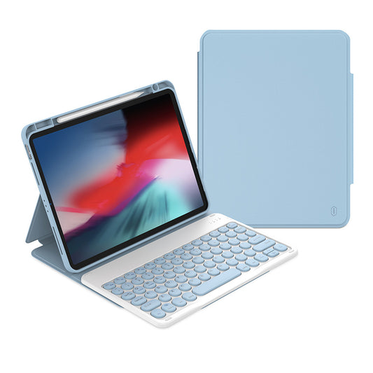 Apple iPad Air 10.9 2022 (5.Nesil) Wiwu Protective Gizli Kalem Bölmeli Klavyeli Kılıf