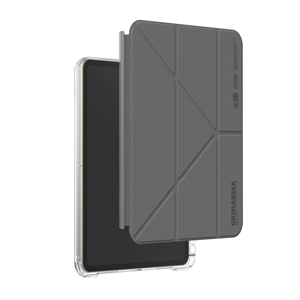 Apple iPad Air 11 2024 Kılıf Skinarma Kalemlikli Arkası Şeffaf Standlı Magnetik Zeta Kılıf