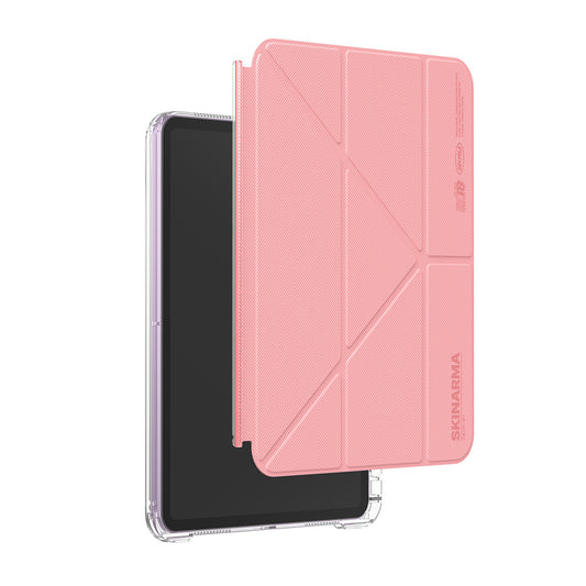 Apple iPad Air 11 2025 M3 Kılıf Skinarma Kalemlikli Arkası Şeffaf Standlı Magnetik Zeta Kılıf