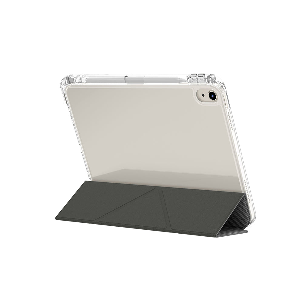 Apple iPad Air 11 2025 M3 Kılıf Skinarma Kalemlikli Arkası Şeffaf Standlı Magnetik Zeta Kılıf