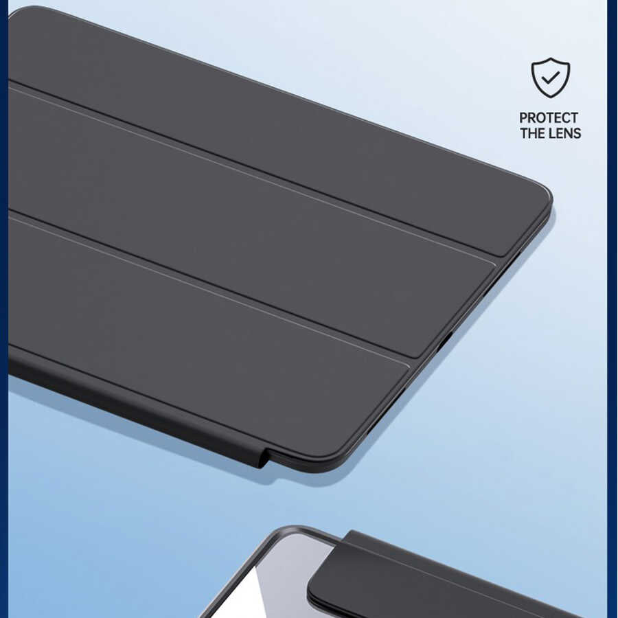 Apple iPad Air 11 2025 M3 Kılıf Zore Nort Arkası Şeffaf Standlı Kılıf
