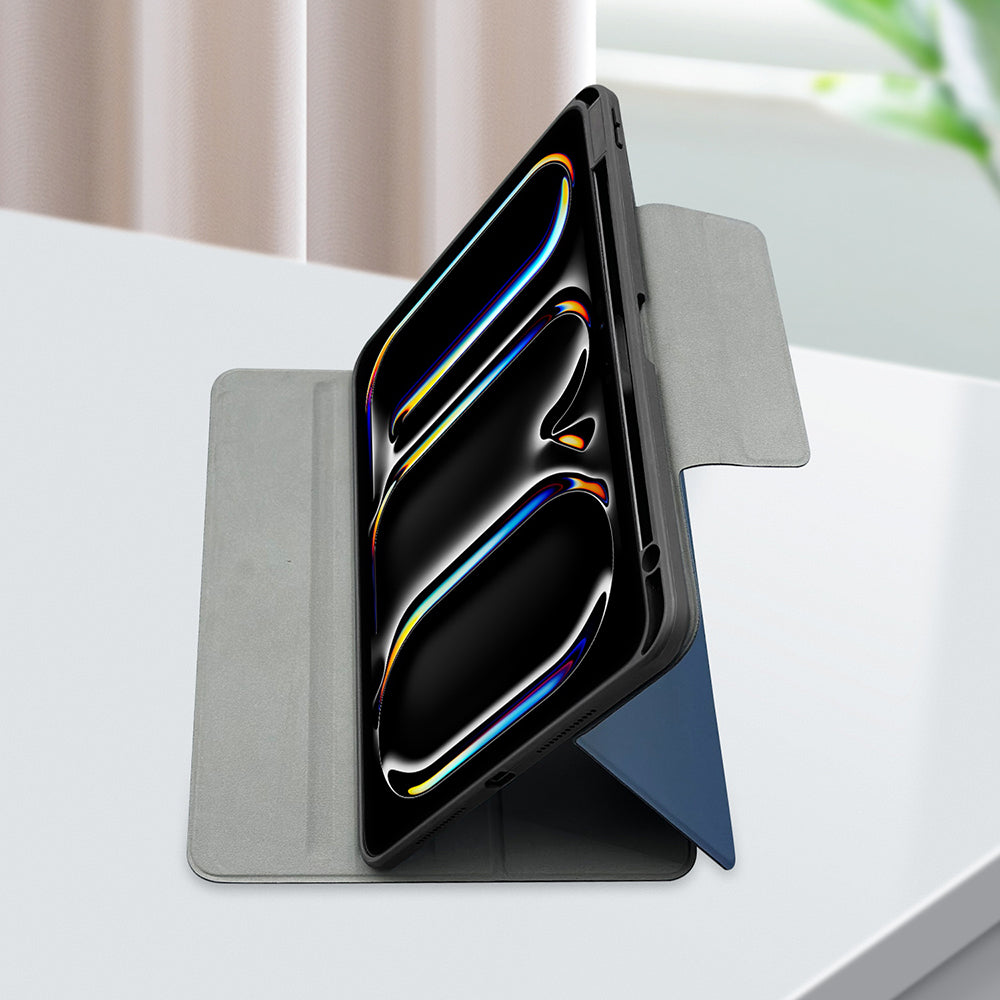 Apple iPad Air 11 2025 M3 Raptic Spin Detachable Folio PU Ayrılabilir Kalem Bölmeli Standlı Kılıf