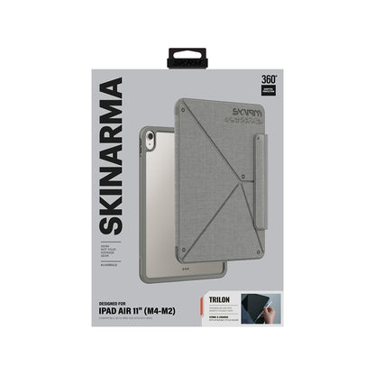Apple iPad Air 11 2026 M4 Kılıf Skinarma Kalemlikli Dokulu Tasarım Standlı Magnetik Trilon Kılıf