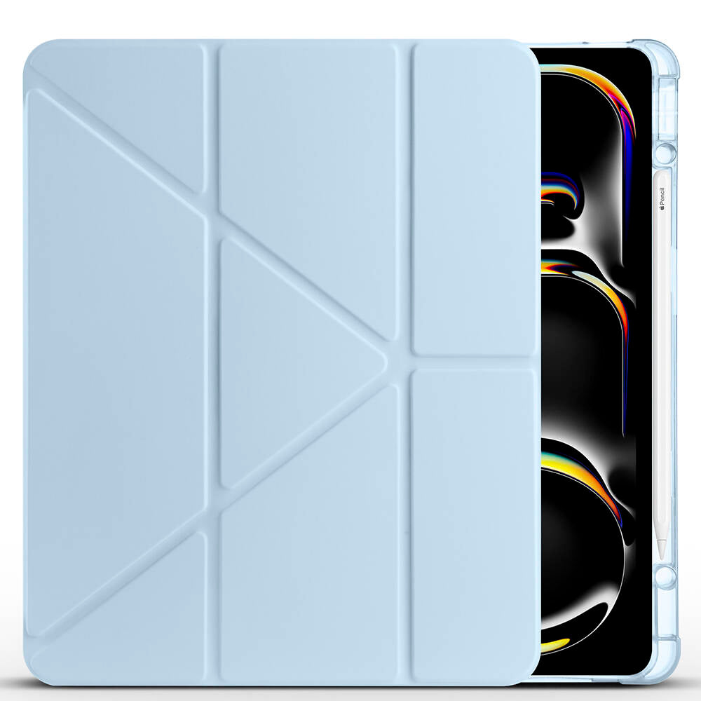 Apple iPad Air 13 2025 M3 Kılıf Zore Tri Folding Kalem Bölmeli Standlı Kılıf