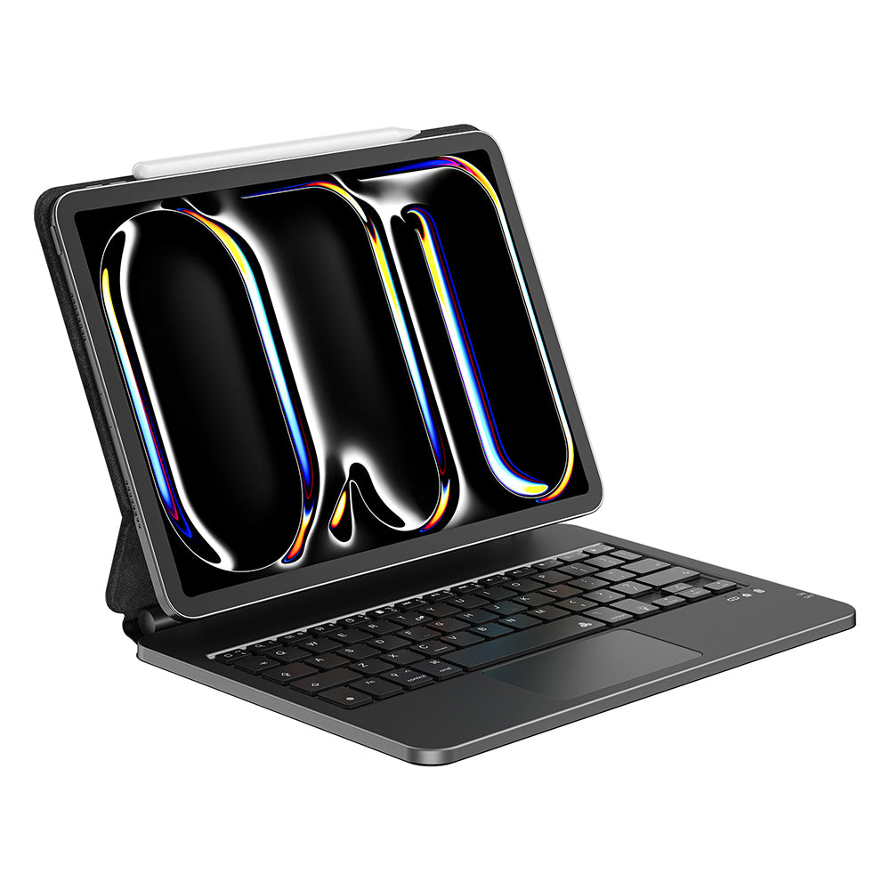 Apple iPad Pro 11 2020 (2.Nesil) Wiwu MK-003 Gizli Kalem Bölmeli Klavyeli Standlı Kılıf