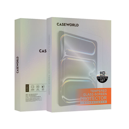 Apple iPad Pro 11 2024 CaseWorld Steel Shield Serisi Temperli Cam Ekran Koruyucu + Uygulama Aparatı