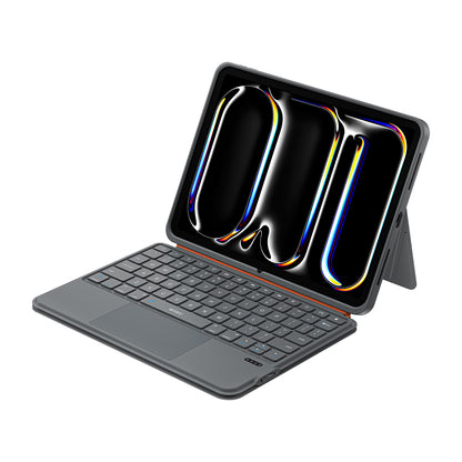 Apple iPad Pro 11.Nesil 2025 Wiwu MK-005 Combo 3in1 Kalem Bölmeli Klavyeli Standlı Kılıf