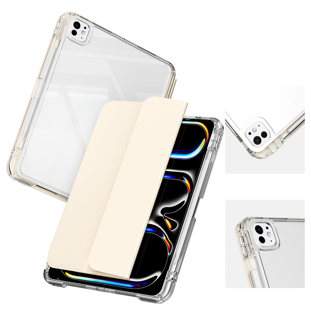 Apple iPad Pro 13 2025 M5 Kılıf Magnetik Ayrılabilen Airbagli Zore Sliding Tablet Kılıfı