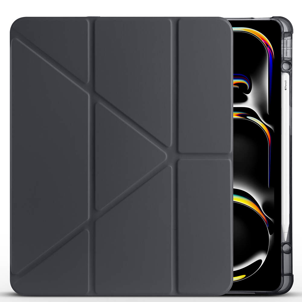 Apple iPad Pro 13 2025 M5 Kılıf Zore Tri Folding Kalem Bölmeli Standlı Kılıf