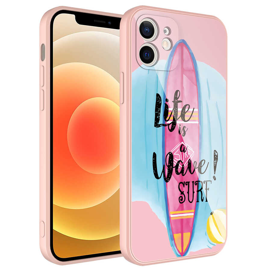 Apple iPhone 11 Kılıf Kamera Korumalı Desenli Sert Silikon Zore Epoksi Kapak