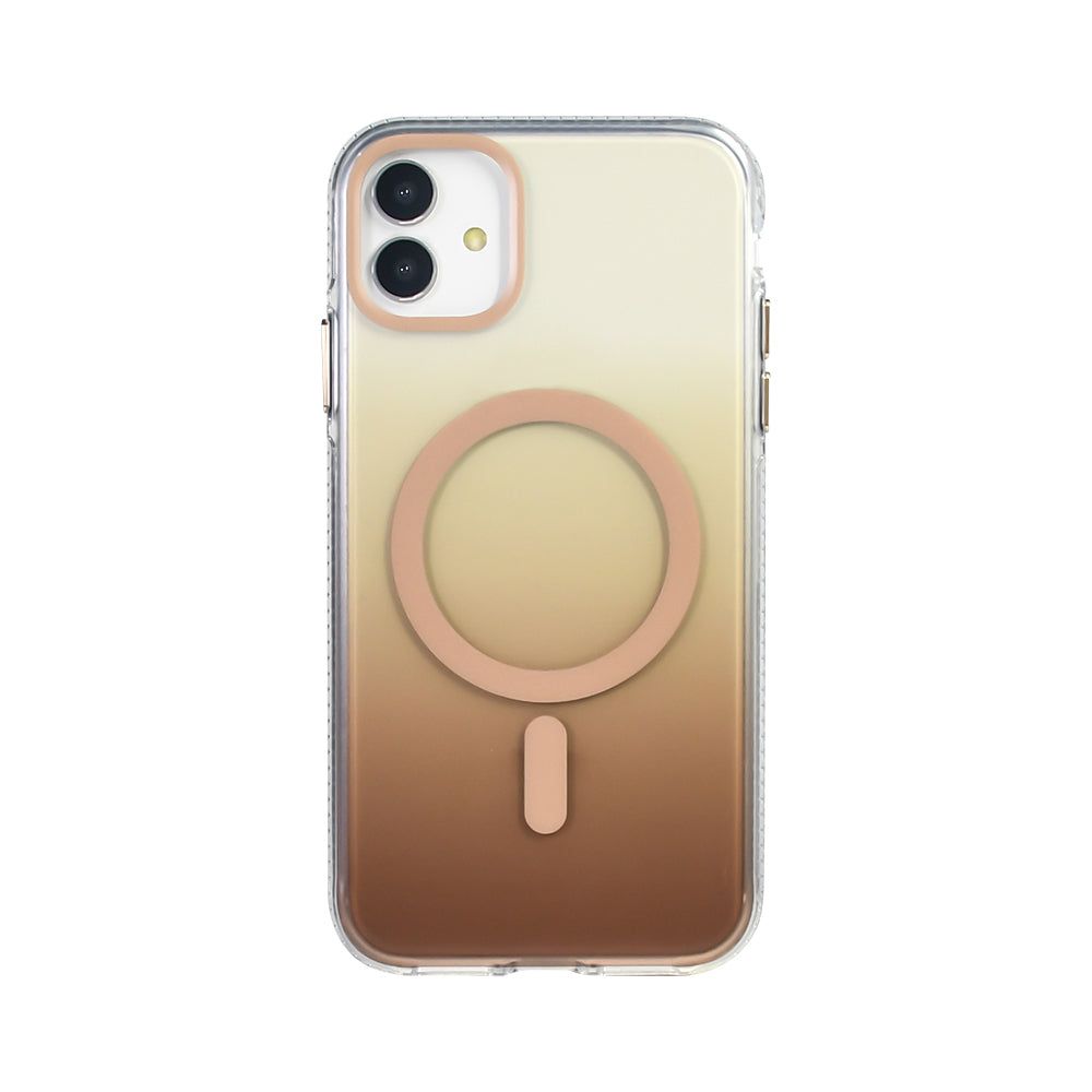 Apple iPhone 11 Kılıf M-safe Şarj Özellikli Transparan Renk Geçişli Zore Toros Kapak