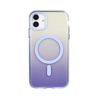 Apple iPhone 11 Kılıf M-safe Şarj Özellikli Transparan Renk Geçişli Zore Toros Kapak