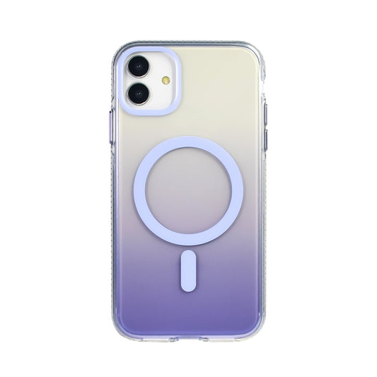 Apple iPhone 11 Kılıf M-safe Şarj Özellikli Transparan Renk Geçişli Zore Toros Kapak