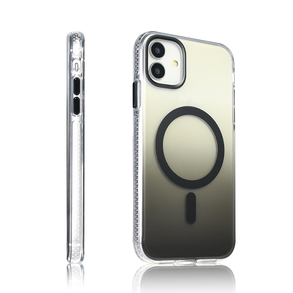 Apple iPhone 11 Kılıf M-safe Şarj Özellikli Transparan Renk Geçişli Zore Toros Kapak