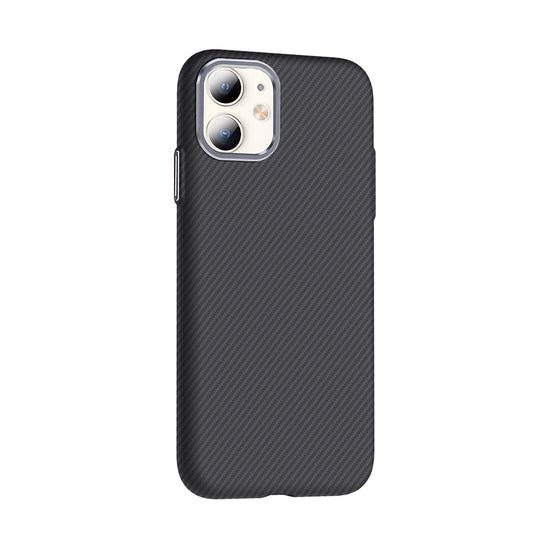 Apple iPhone 11 Kılıf M-safe Şarj Özellikli Karbon Fiber Görünümlü Zore Gros Kapak