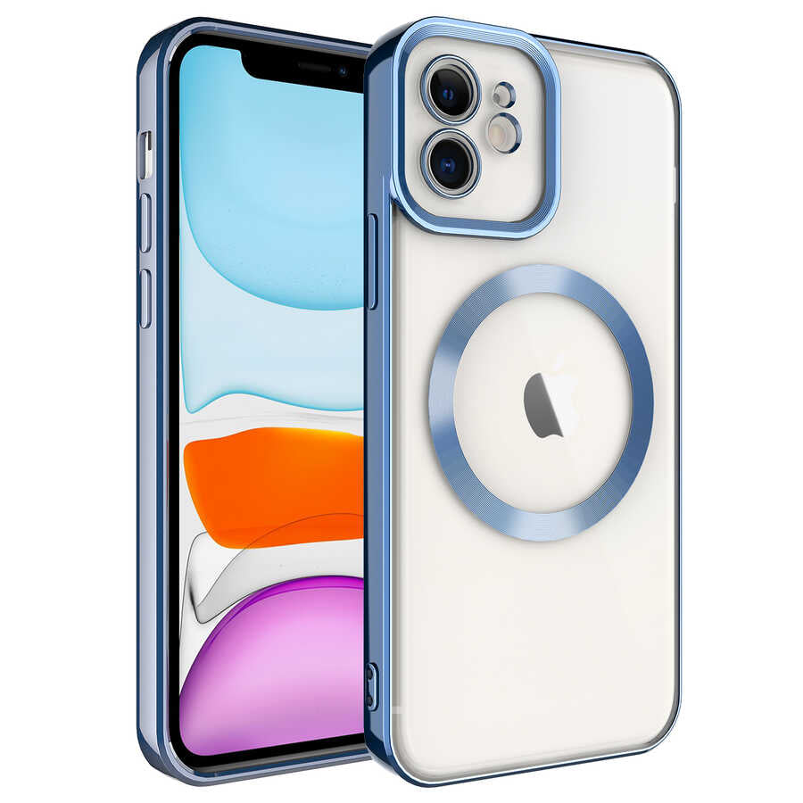 Apple iPhone 11 Kılıf M-safe Wireless Şarj Özellikli Zore Setro Silikon