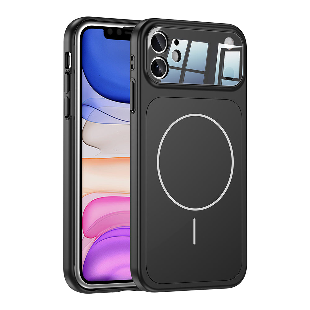 Apple iPhone 11 Kılıf Zore M-Safe Şarj Özellikli Kamera Korumalı Formen Kapak