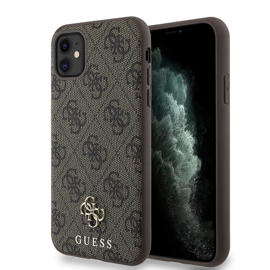 Apple iPhone 12 Kılıf Guess Orjinal Lisanslı M-safe Şarj Özellikli Small 4G Classic Kapak
