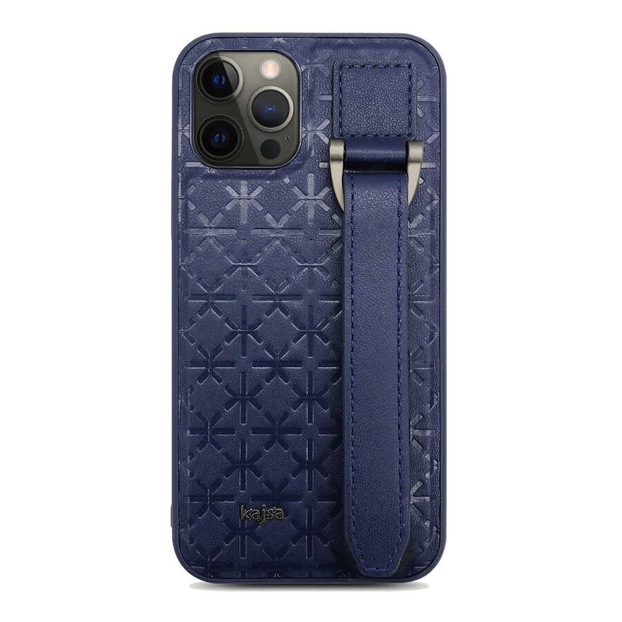 Apple iPhone 12 Pro Kılıf Kajsa Neo Clasic Serisi Mono K Strap Kapak