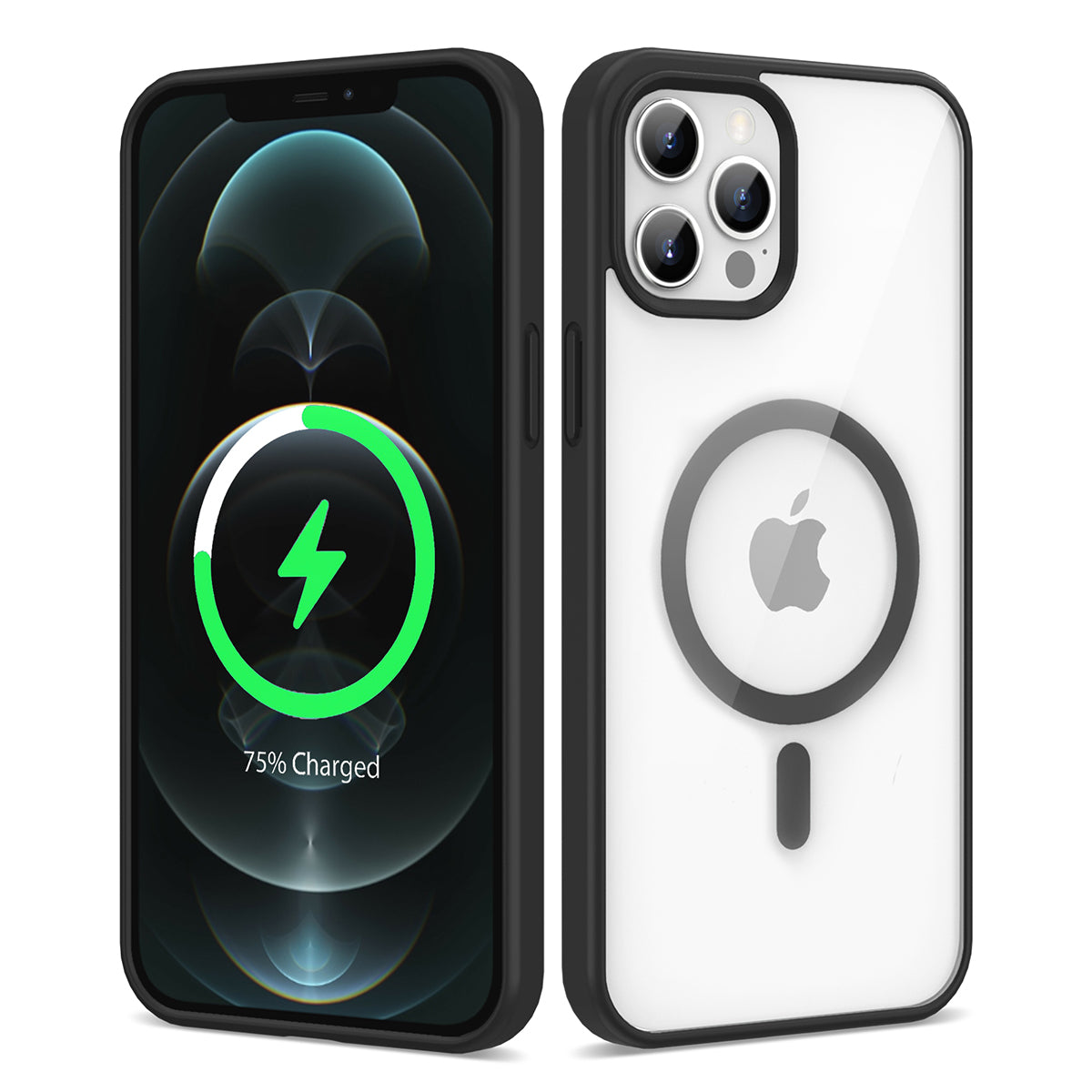 Apple iPhone 12 Pro Max Kılıf M-safe Wireless Şarj Özellikli Silikon Zore Ege Kapak