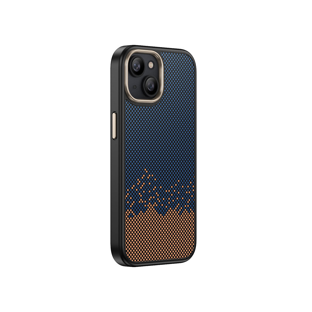 Apple iPhone 13 Kılıf M-safe Şarj Özellikli Karbon Fiber Görünümlü Zore Antina Kapak
